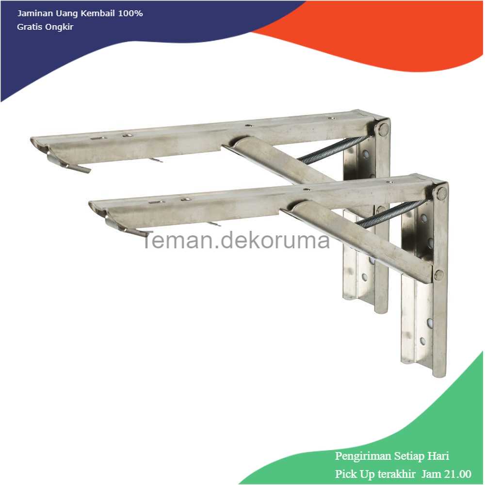 TD-AI Taffware XIDA Bracket Engsel Stainless Steel 65kg 10 Inch 2 PCS JM005