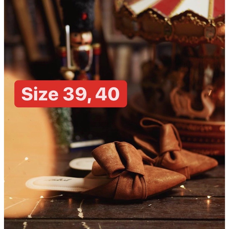 Ittaherl Jackie Holiday Mules Amber size 39 Dandelion