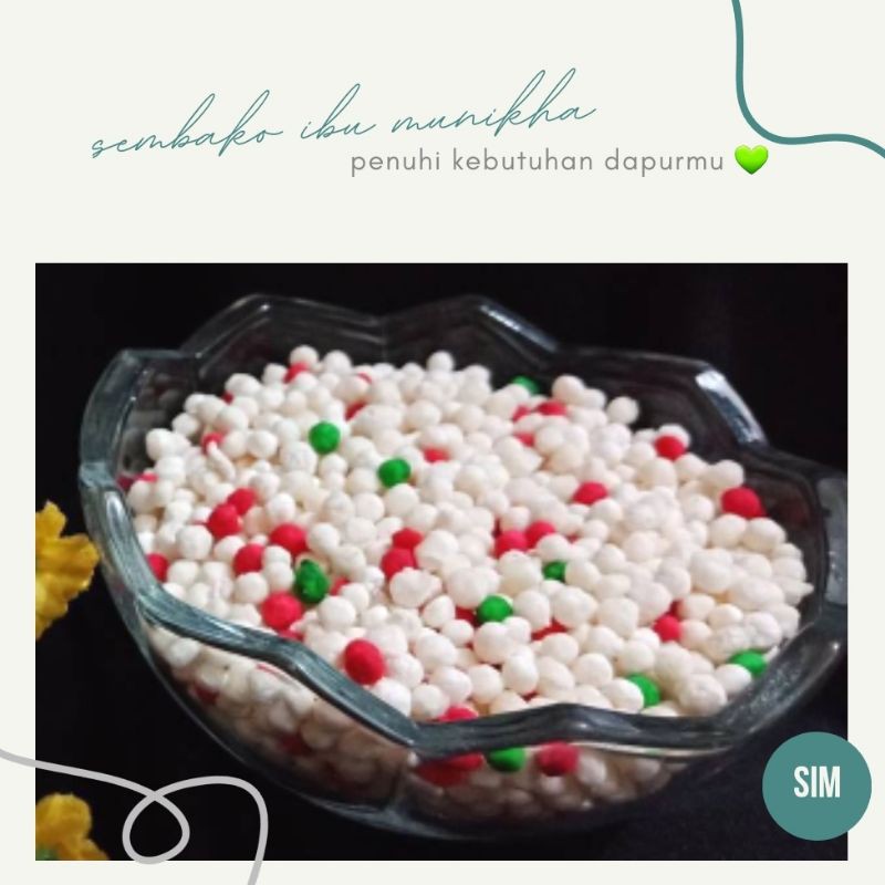 

Sagu Mutiara Pacar Cina Murah Repack 100gr / 1 ons