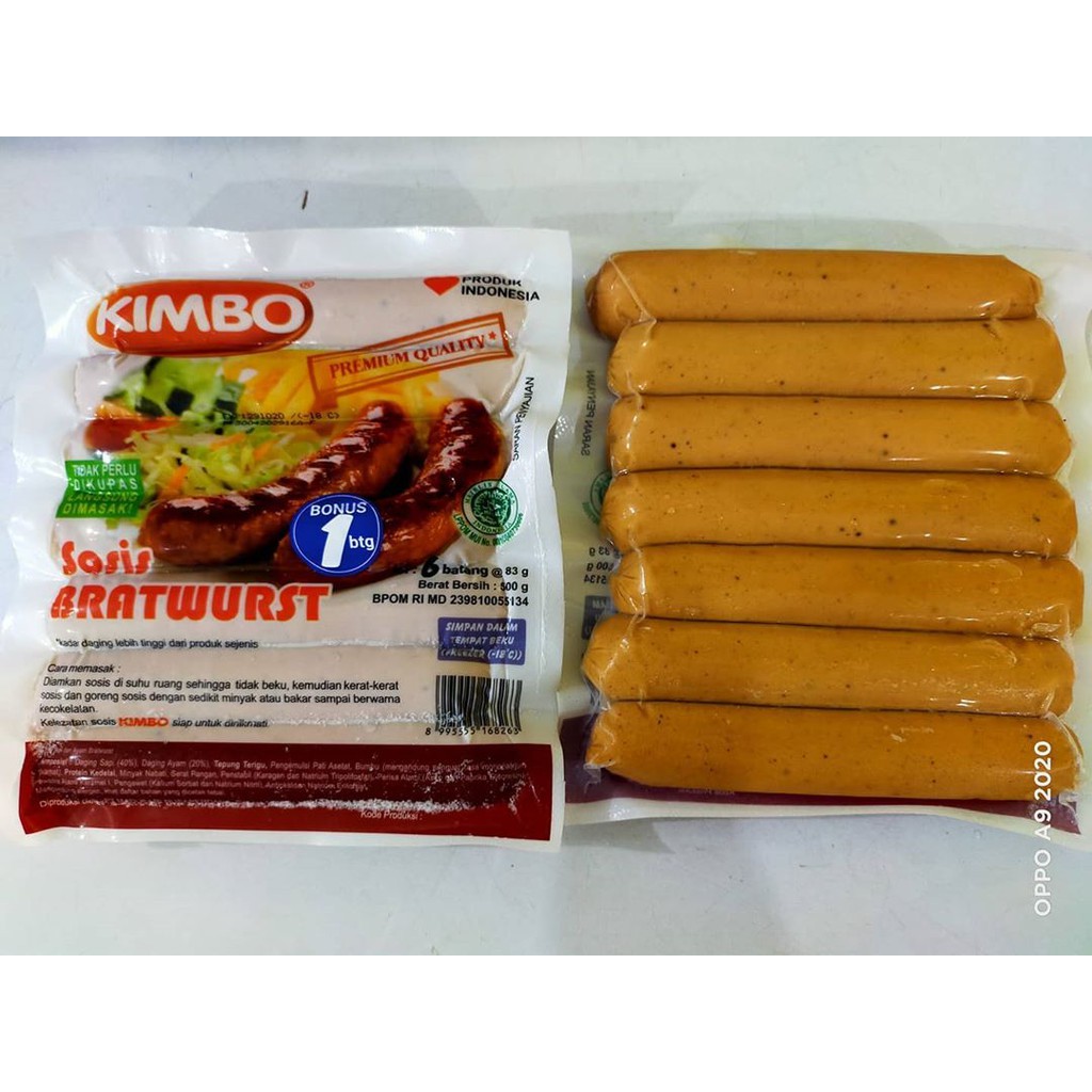 

Sosis Kimbo Bratwurst Original 500gr isi 6+1 Murah Surabaya