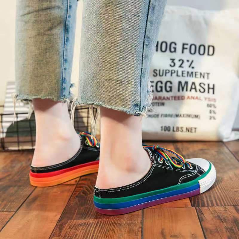 SEPATU FASHION TERBARU SNEAKERS KANVAS WANITA BERTALI  WARNA-WARNI IMPORT