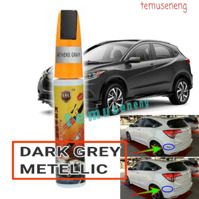 Dark Grey Abu Tua Metalic Glossy Spidol Cat Warna Body Mobil Motor Penghilang Gores Noda Lecet Baret