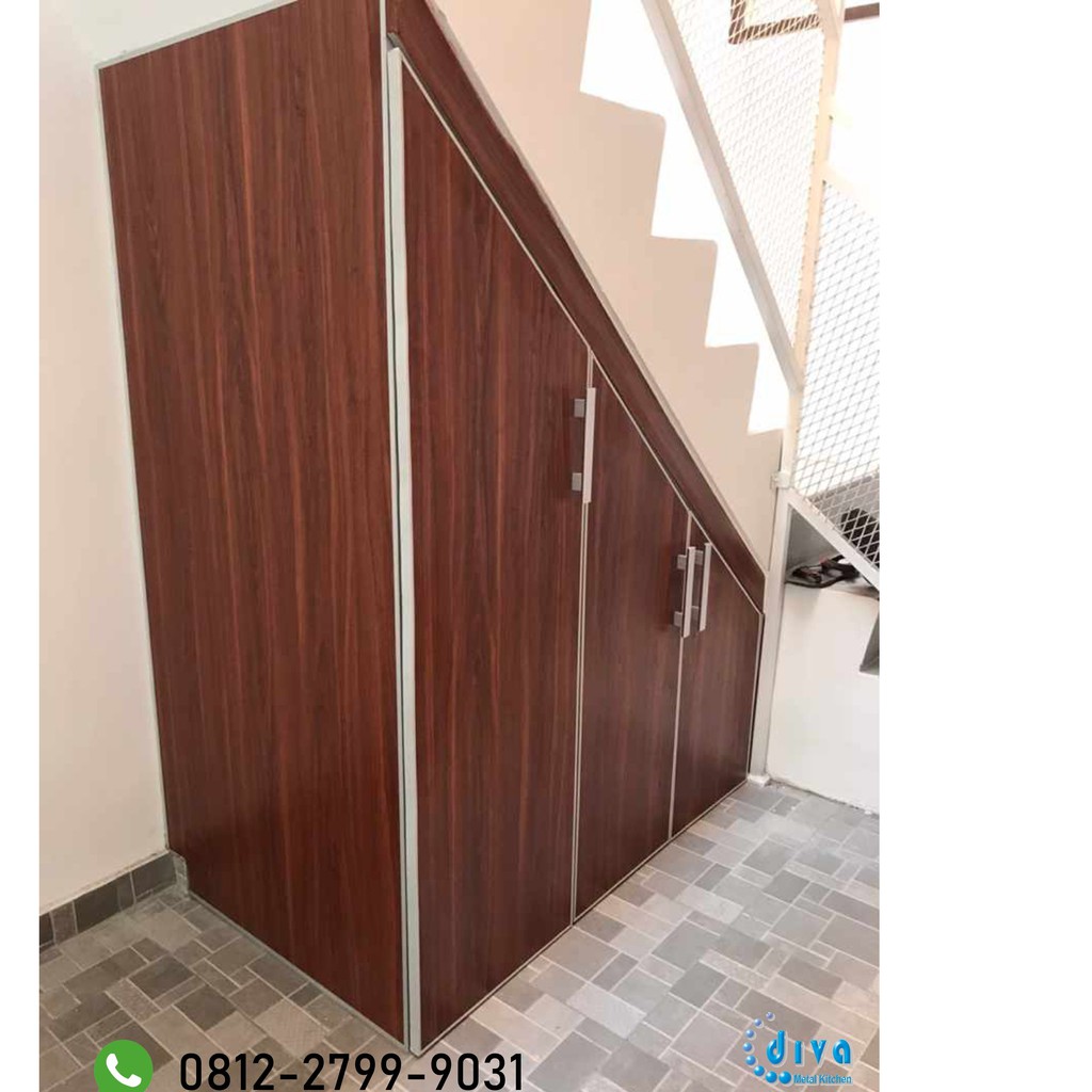 Rak bawah tangga , full alumunium