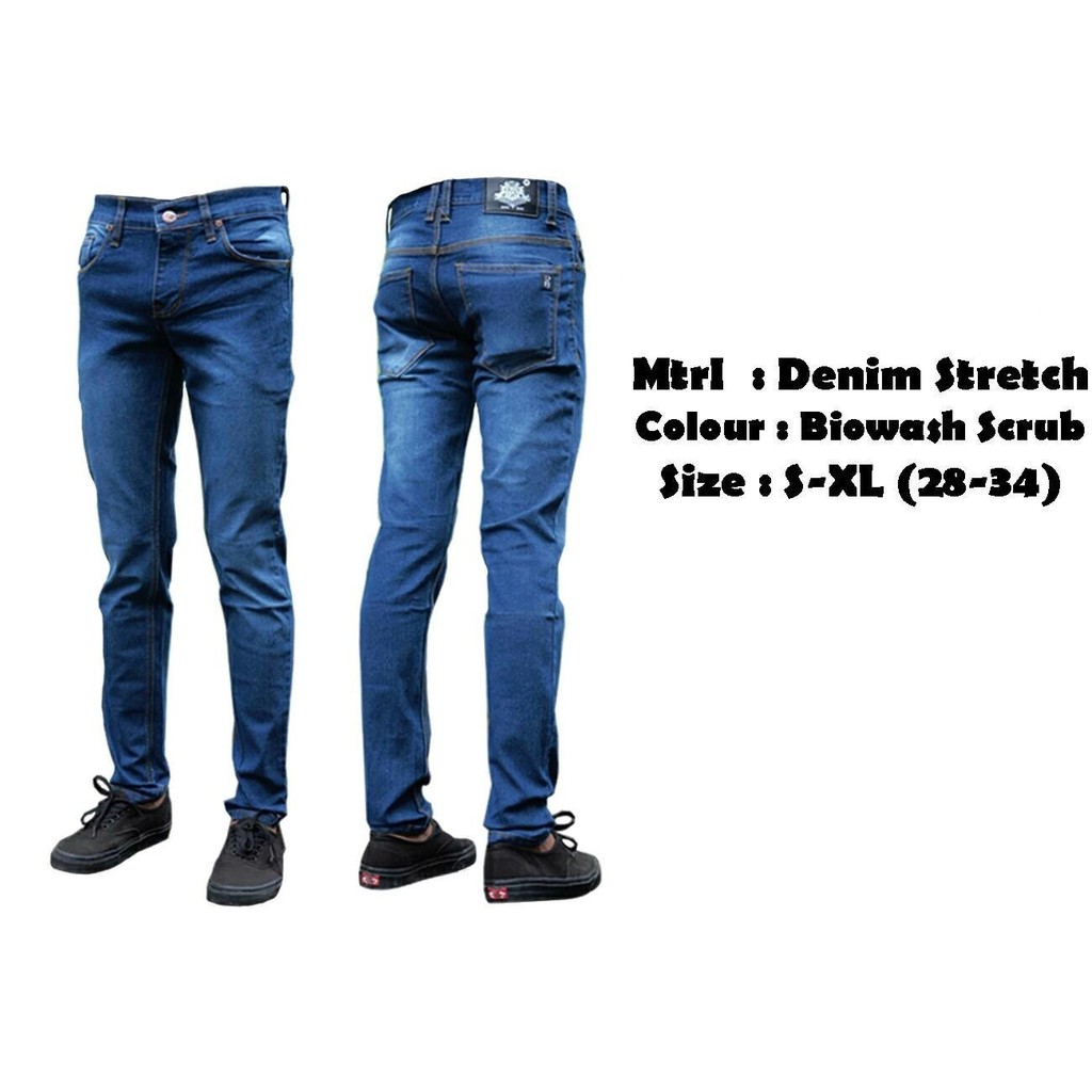 Celana Jeans Pria - Biru muda, Biowash, Bio Blitz