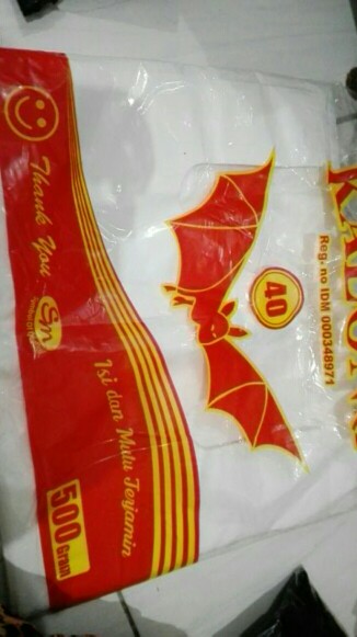 Kantong Plastik / Kresek Hd Kalong Putih Susu Tebal
