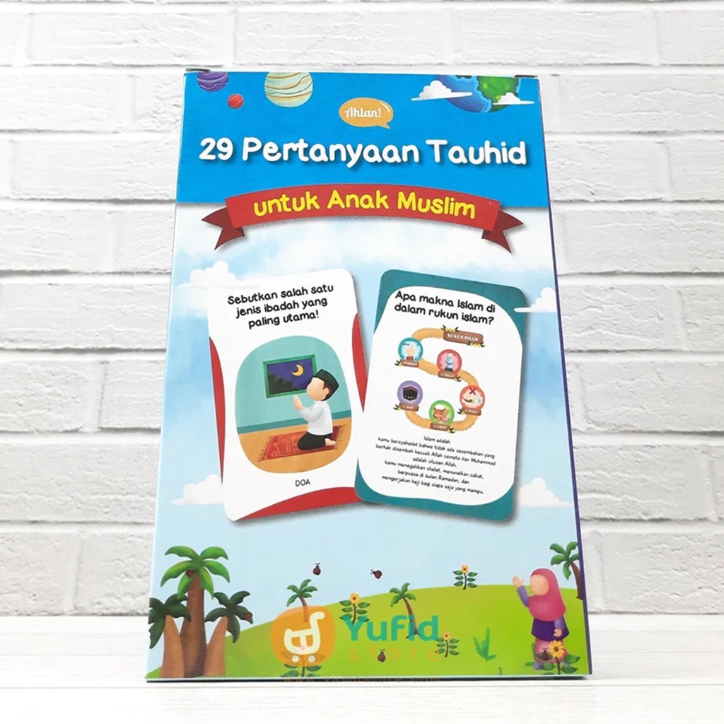 FLASHCARD 29 PERTANYAAN TAUHID UNTUK ANAK MUSLIM (AHLAN)