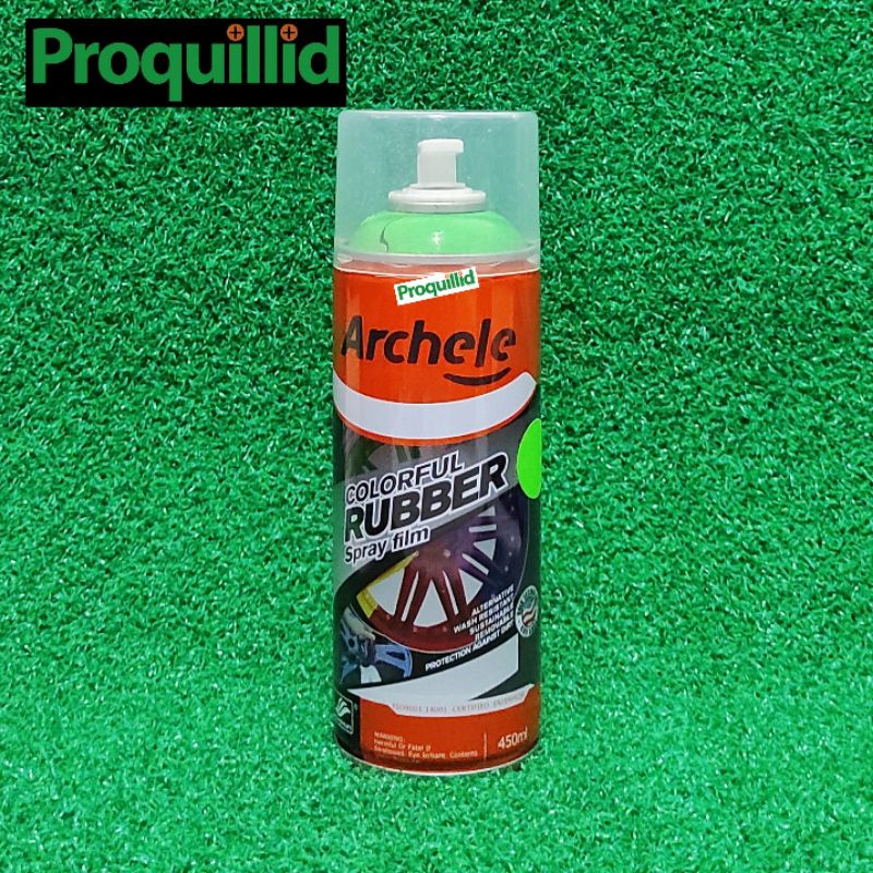 ARCHELE CAT SEMPROT KARET PILOX PYLOX WARNA HIJAU STICKER VELG RUBBER PAINT SPRAY FILM GREEN ARCHELE