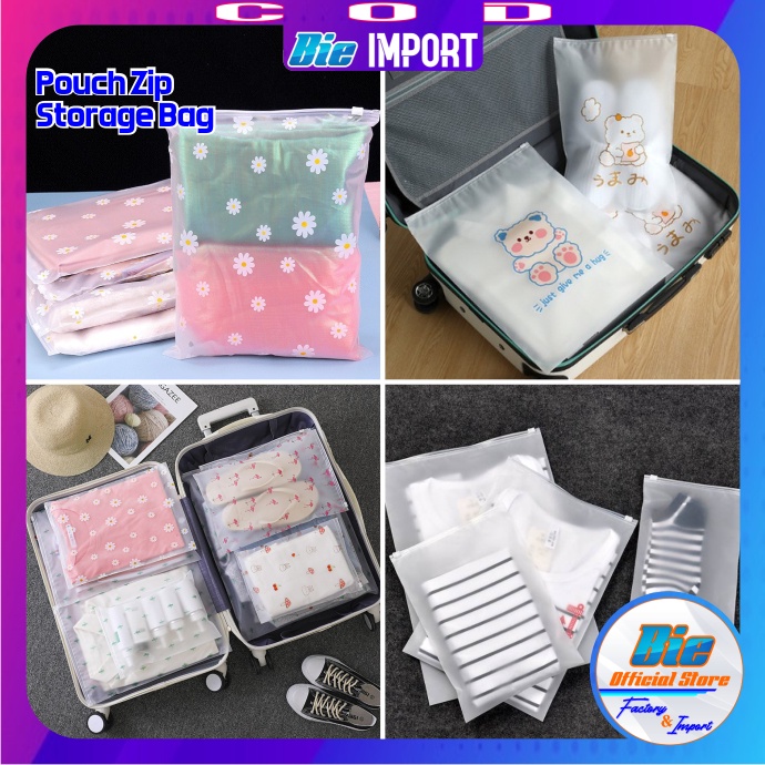 Pouch Zipper Lock / Tas Pakaian Dalam / Organizer Travel