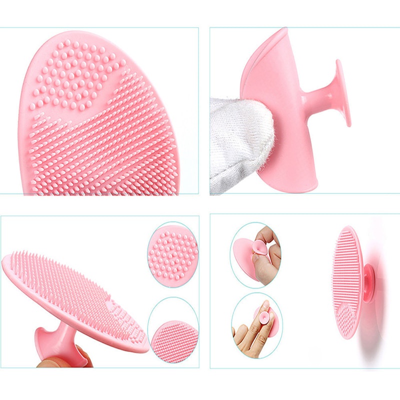 Silikon Pad Scrub Cuci Muka Wajah bahan Silicone lembut pad Silicon pembersih makeup make up memberantas jerawat dan komedo comedo dengan ampuh muka auto cling mengkilap bersih segar cantik seperti artis korea