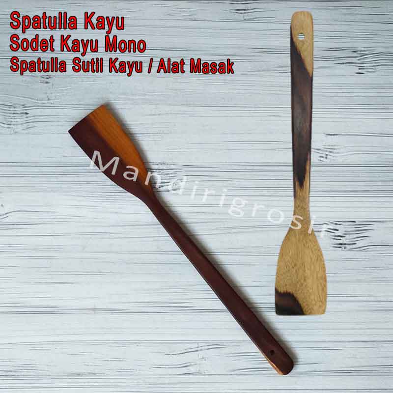 Sodet Kayu Mono * Spatulla Kayu * Spatulla Sutil Kayu * Alat Masak