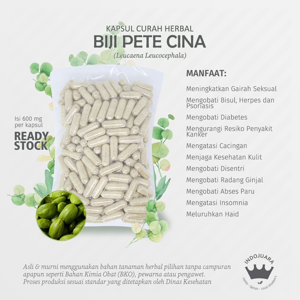 PETE CINA 100 Kapsul Curah Herbal Gairah Seksual Radang Ginjal Herpes