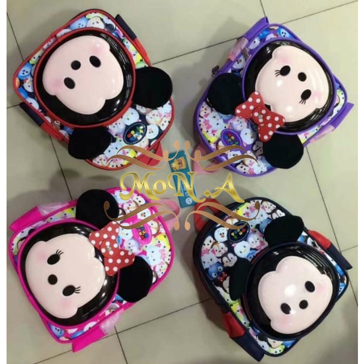 [M.TOYS] Tas Ransel Anak sekolah Paud TK motif timbul 3D Dimensi ukuran 12 Inch M0138