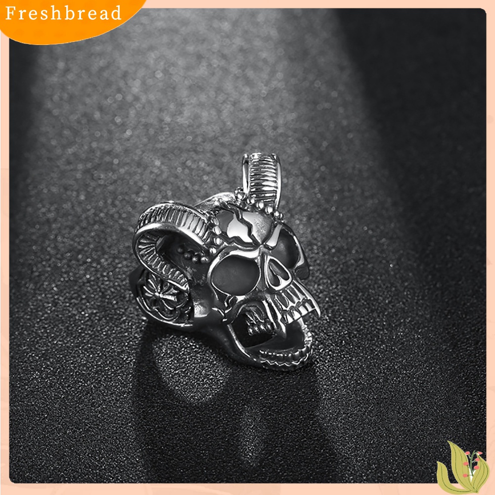 [Fresh] bighorn Cincin Vintage Motif Tengkorak Hollow untuk Unisex / Pria / Wanita