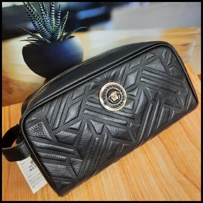 TERMURAH! HANDBAG/CLUTCH/POUCH VERSAC  PRIA &amp; WANITA BAHAN KULIT ASLI - IMPORT - ORIGINAL