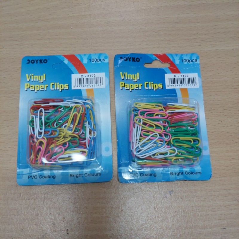 

Paper Clips Warna Joyko C-3100 (isi 100 Pcs) / Vinyl Paper Clips JOYKO C-3100
