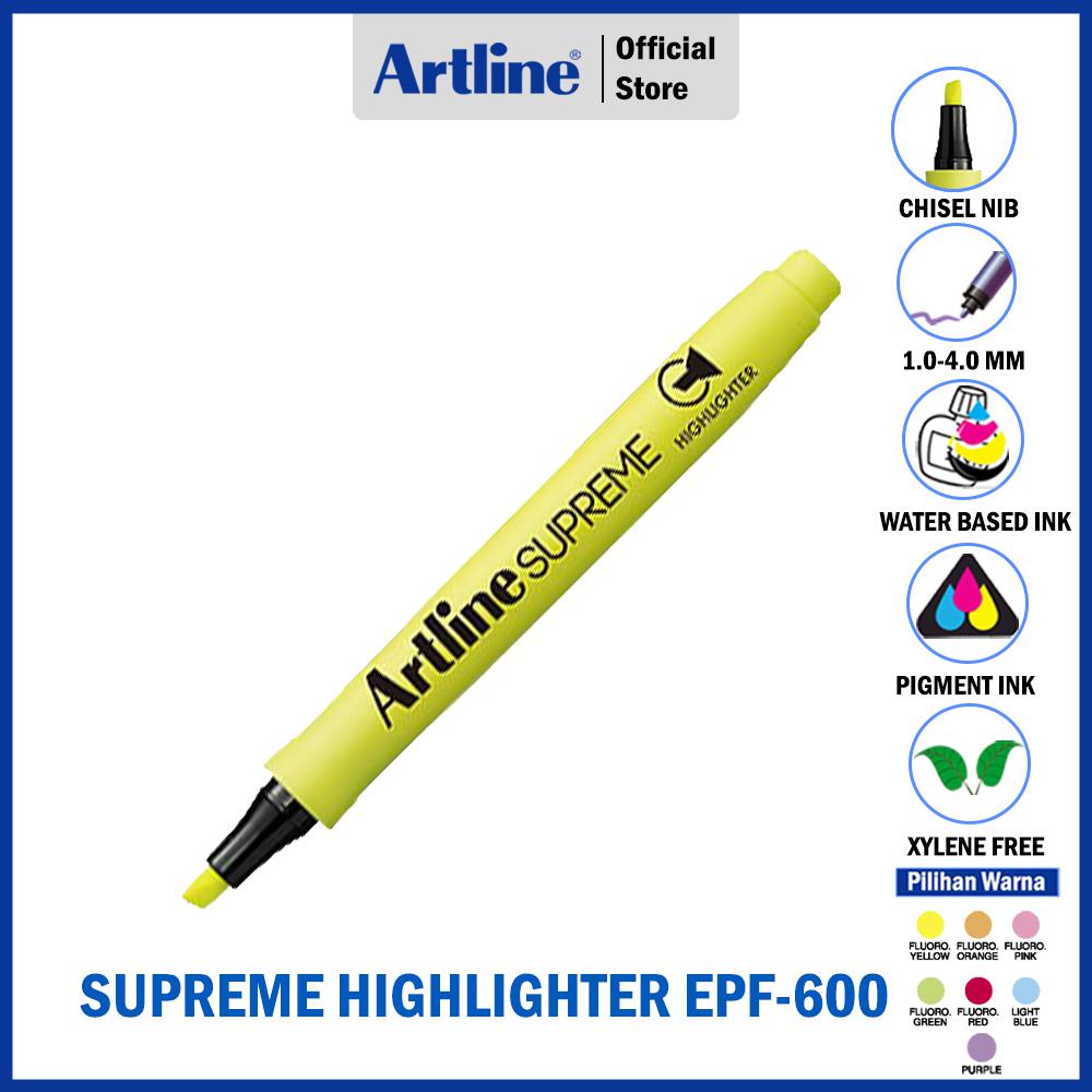 

Artline Spidol supreme highlighter marker penanda berwarna EPF 600