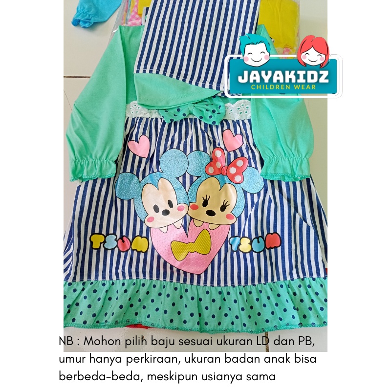 Baju Muslim Gamis Bayi Perempuan Usia Baby Newborn 0 6 12 Bulan - Dress Muslim Anak Bayi Perempuan Lucu 0 6 12 Bulan 1 Tahun Murah-TOSAC-TSUM 02
