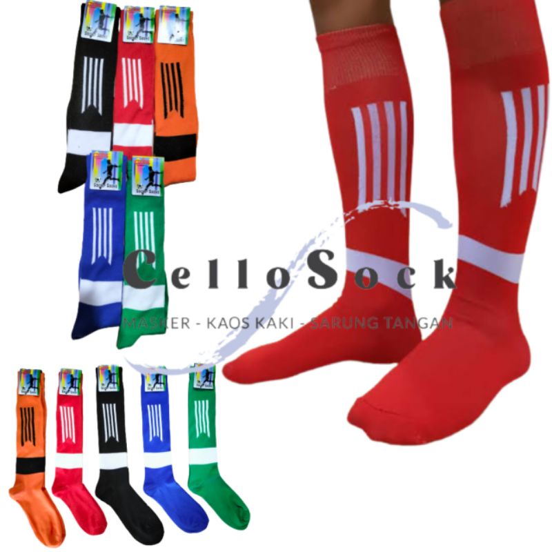 Kaos Kaki Bola GARIS Dewasa / Kaos Kaki Bola Panjang / Kaos Kaki Bola Motif Garis / Kaos Kaki Bola