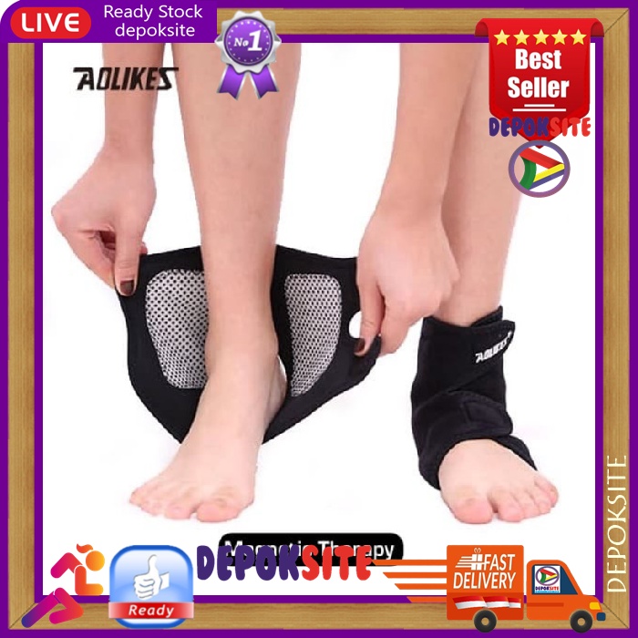 AOLIKES 1 PAIR 1050 Ankle Support Self heating Tourmaline Brace Foot Terapi Penghangat Kaki