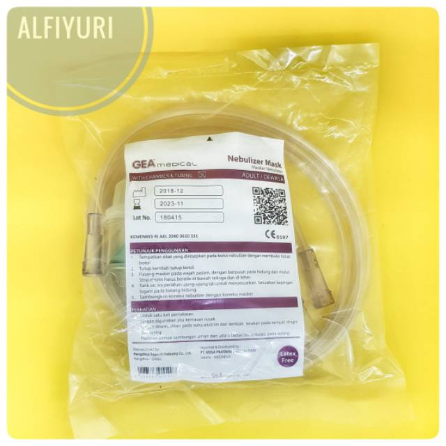 selang nebulizer set sungkup masker nebulizer tempat obat nebulizer