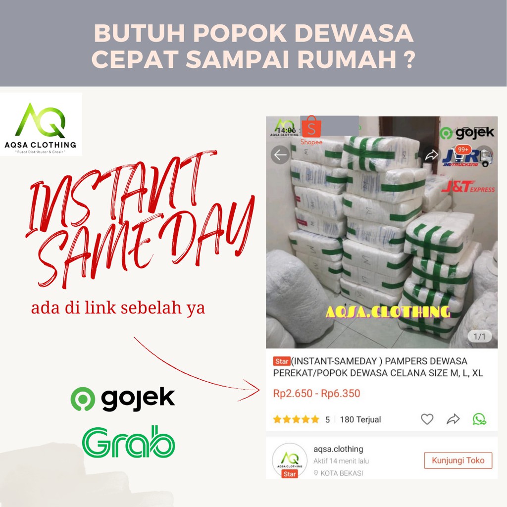 POPOK DEWASA MURAH - DIAPERS DEWASA UKURAN M L DAN XL