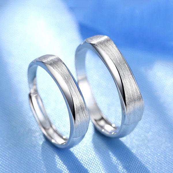 Cincin Silver Polos Wedding Ring Cincin Kawin Cincin Tunangan Cincin Hitam Asli Cincin Perak RJ168 A