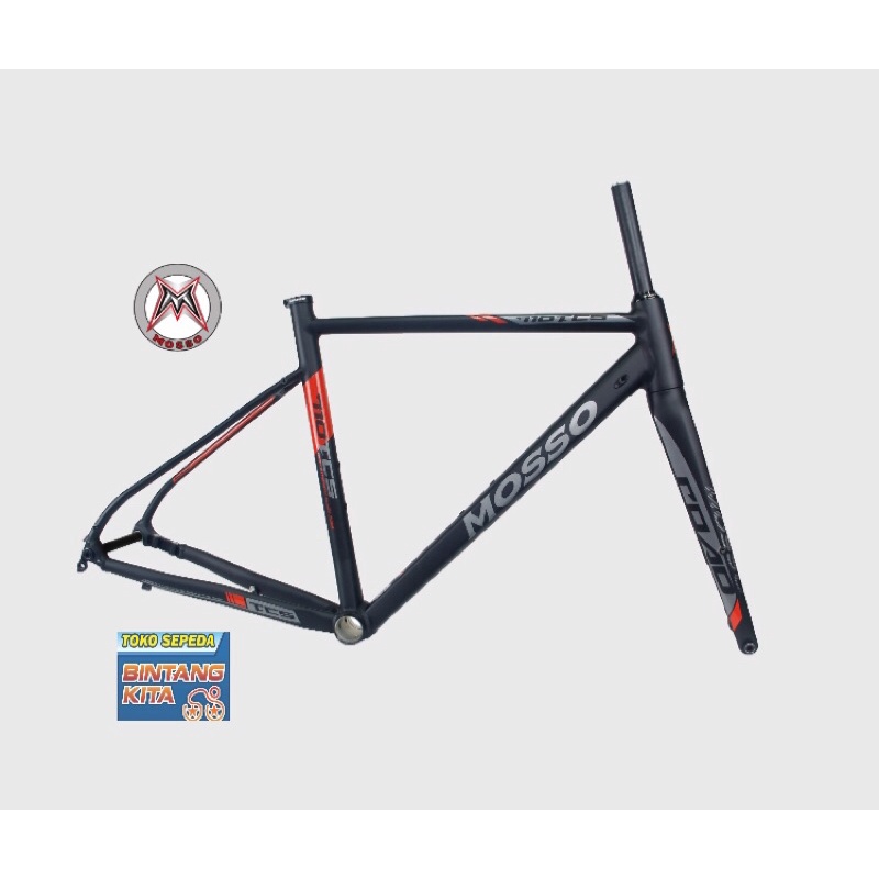 Frame Roadbike Sepeda Balap Mosso 710 TCS 700x470 Blac Red