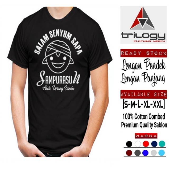 KAOS SAMPURASUN SALAM SENYUM SAPA SAMPURASUN ABDI URANG SUNDA KEREN