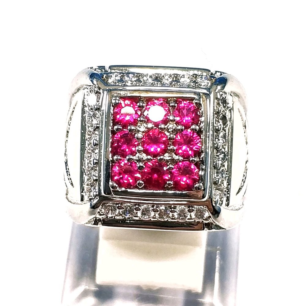 CINCIN PERMATA PINK RUBY 9 SET MATA SILVER VERSION