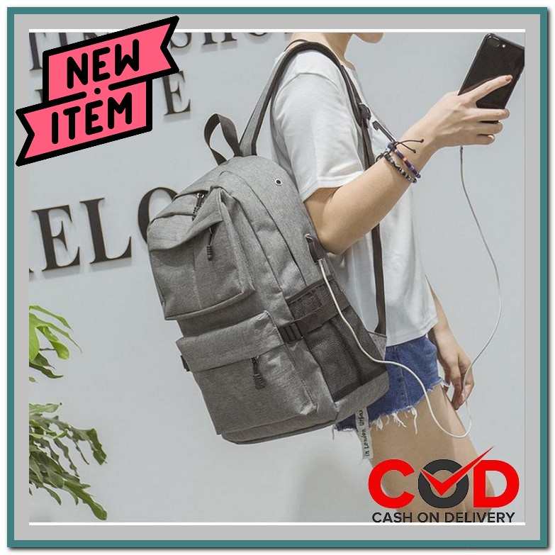 Ransel Pria Tas Punggung Rensel Unisex Anti Air Impor Tas Kerja Pria Laptop 14 Inch Tas Punggung Kan