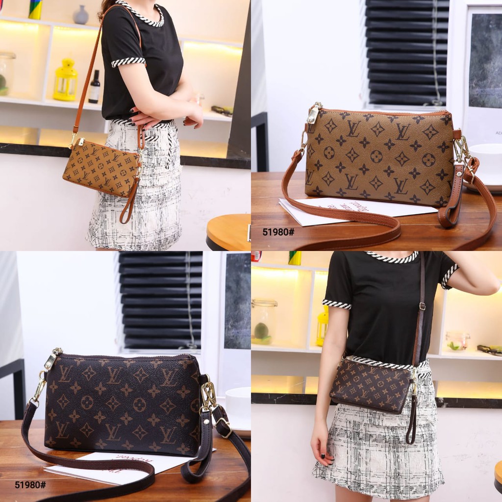 baru  tas wanita LV Clutch Small SlingBag 51980F