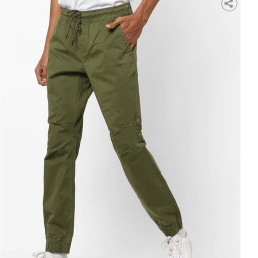  CELANA  JOGGER  PRIA  WANITA POINT ZERO WARNA  OLIVE HIJAU  