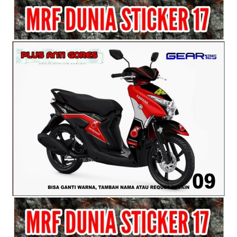 Sticker decal Yamaha Gear 125 Full Body Striping Motor Yamaha Gear 125 Sticker  Yamaha Gear 125 Deca