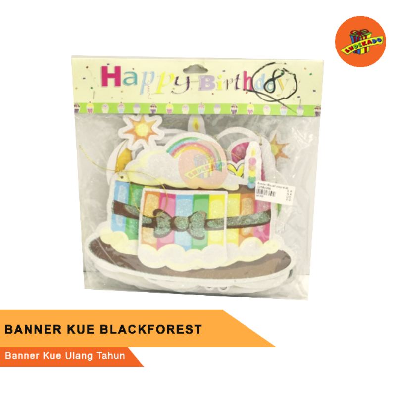 BANNER KUE BLACKFOREST - Banner Kue Ulang Tahun