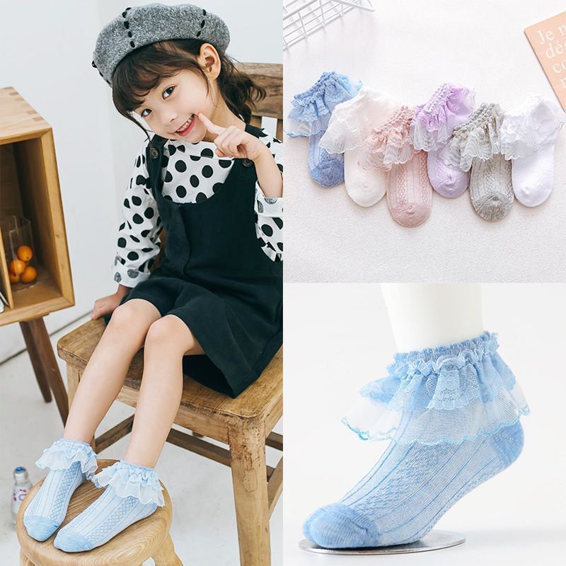 (Pimenova) Kaoskaki renda anak kaos kaki import renda pita kaos kaki anak
