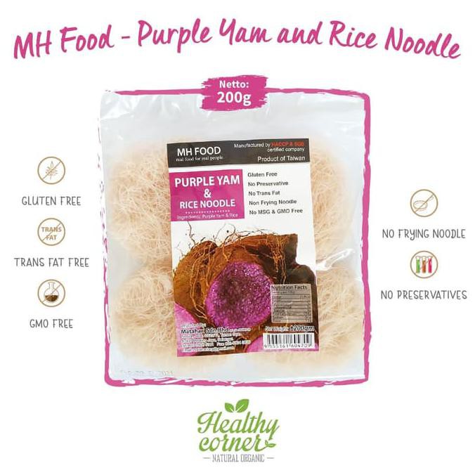 

Rice Noodle Purple Yam Healthy Gluten Free Mie 200 gr - MH Food BERMUTU