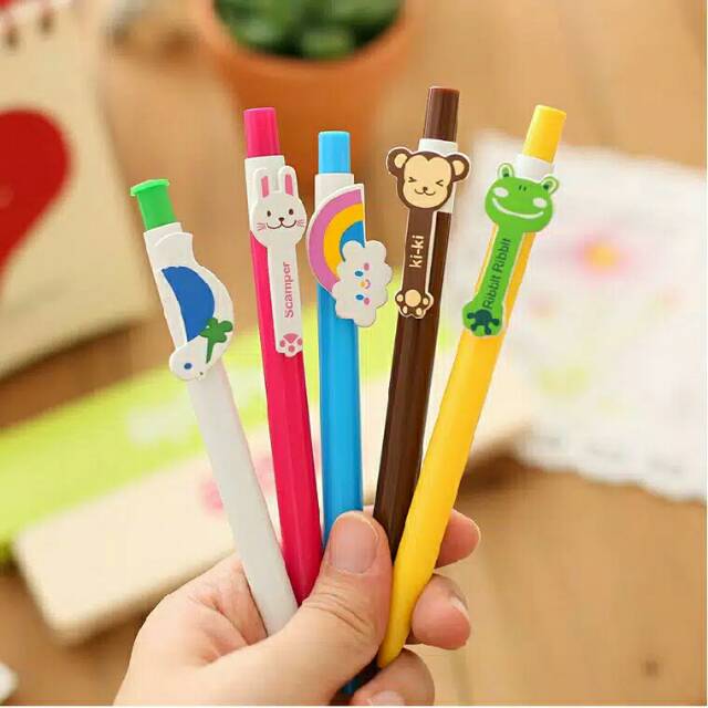 DC170 Pena Pulpen Ballpoint Kartun Hewan Lucu Colourful DC170 Pena Pulpen Ballpoint Kartun Hewan Lucu Colourful