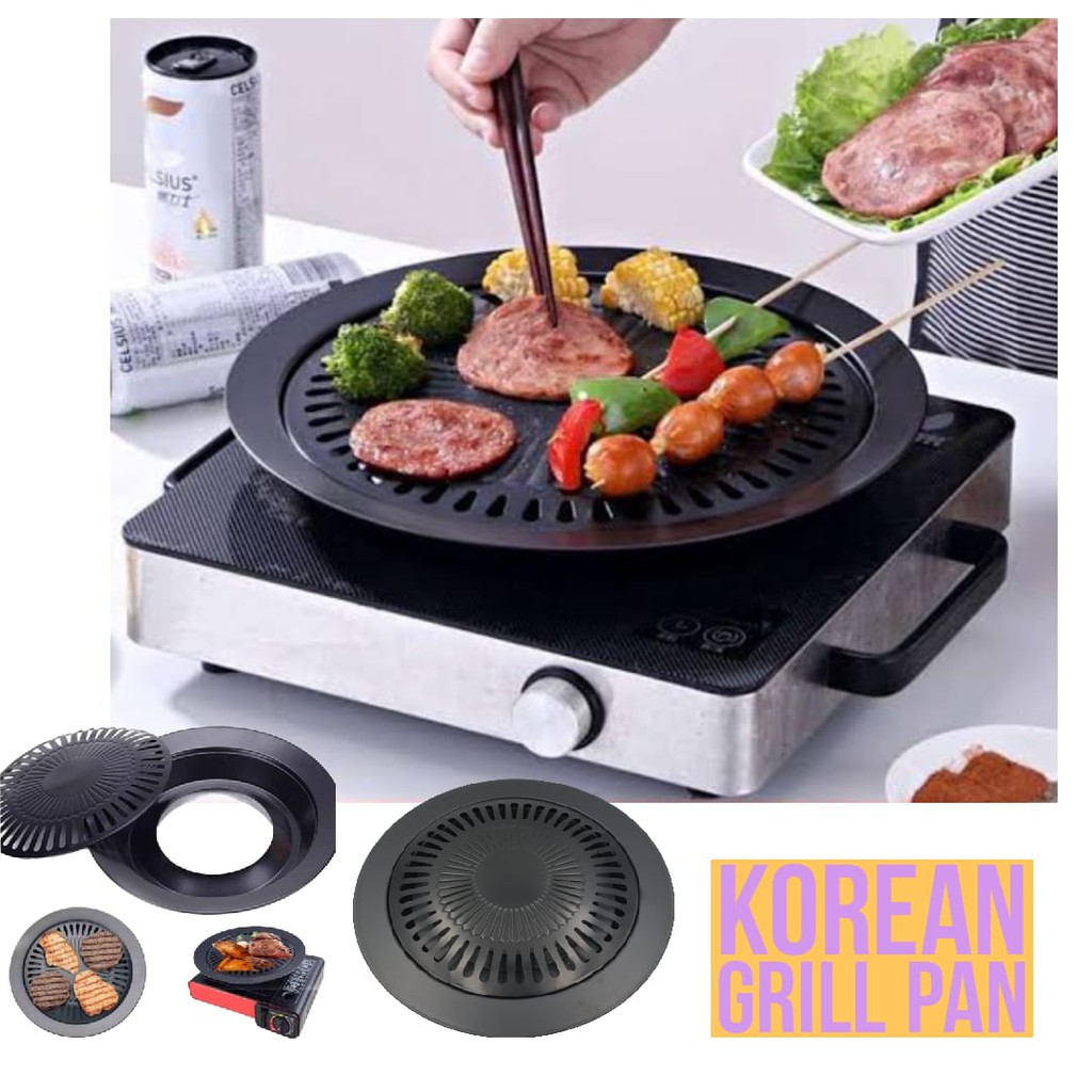 Barbeque Grill Pan / Alat panggangan Portable Korean BARBEQUE 32 CM / Smokeless BARBEQUE GRILL/ Gril