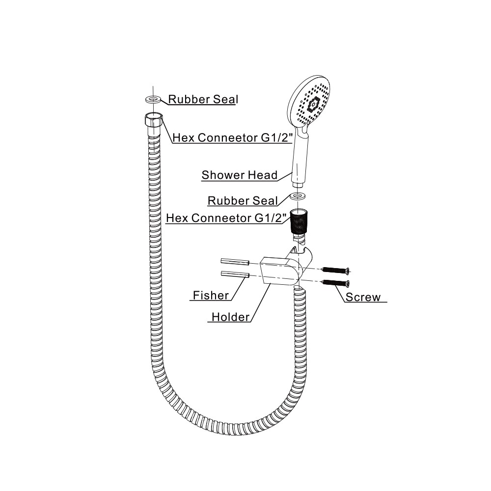 Hand Shower Set Merk FRAP Type 301 ukuran 1/2 inch