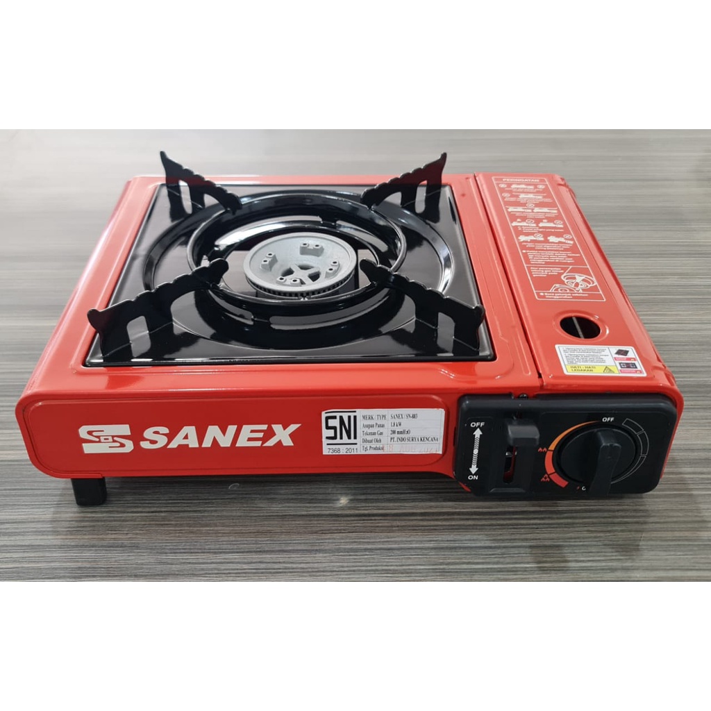 SANEX Kompor Portable 2 in 1 SN 883 / KOMPOR GAS PORTABLE 2 IN 1 BISA GAS LPG 3KG DAN GAS KALENG / KOMPOR GAS 1 TUNGKU / KOMPOR PORTABEL / KOMPOR GUNUNG