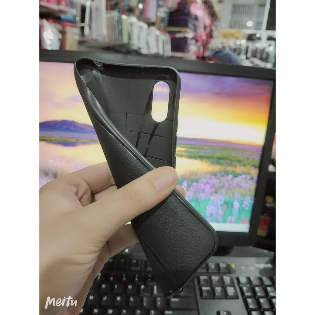 Auto Fokus Redmi 9A 6.53 inchi Leather Soft Case REDMI 9A AUTOFOCUS Motif Kulit Jeruk