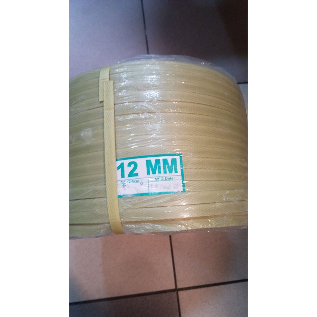 Jual STRAPPING BAND 15MM X 500 M TALI PACKING TALI KLAM WARNA KUNING 8