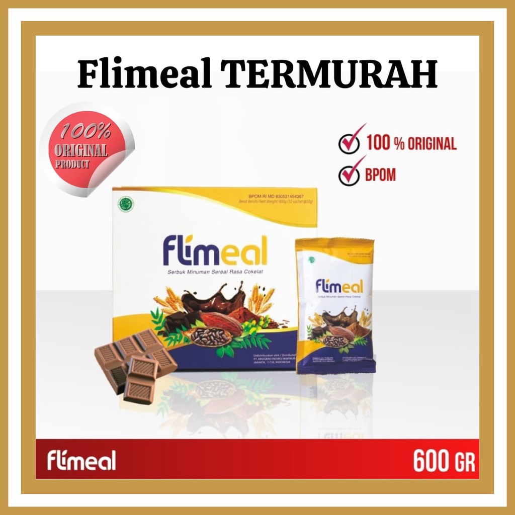 

Flimeal Sereal Susu Diet Pengganti Makan Sarapan Sehat By Flimty 1 Box Isi 12 Sachet