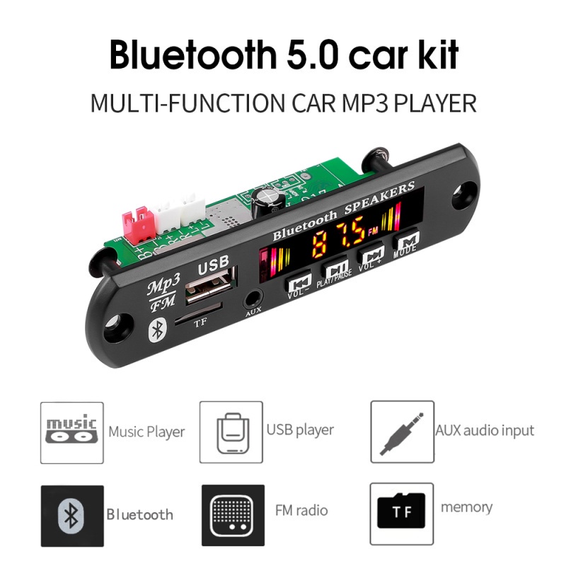 KEBIDU Tape Audio Mobil MP3 Player Bluetooth Wireless Receiver 12V - JSD-565