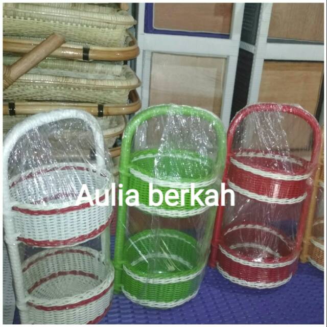 Keranjang Bawang bumbu Rotan Sintetis /Tempat Bawang Rotan Sintetis