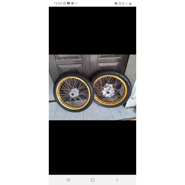Roda supermoto crf semi cacing 215/250 paket hemat