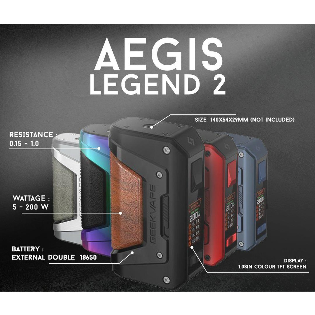 AEGIS LEGEND 2 L200 W M0D ONLY 100% AUTHENTIC