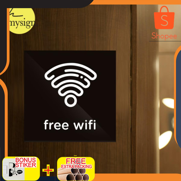

Sign Akrilik Free Wifi Printed | Papan Penanda | Stiker Akrilik Elegan