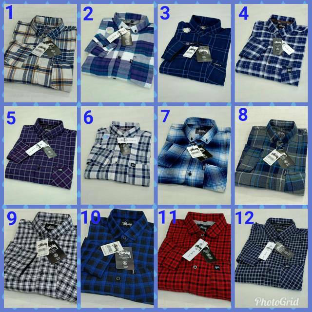 KEMEJA FLANEL LENGAN PANJANG STUSSY