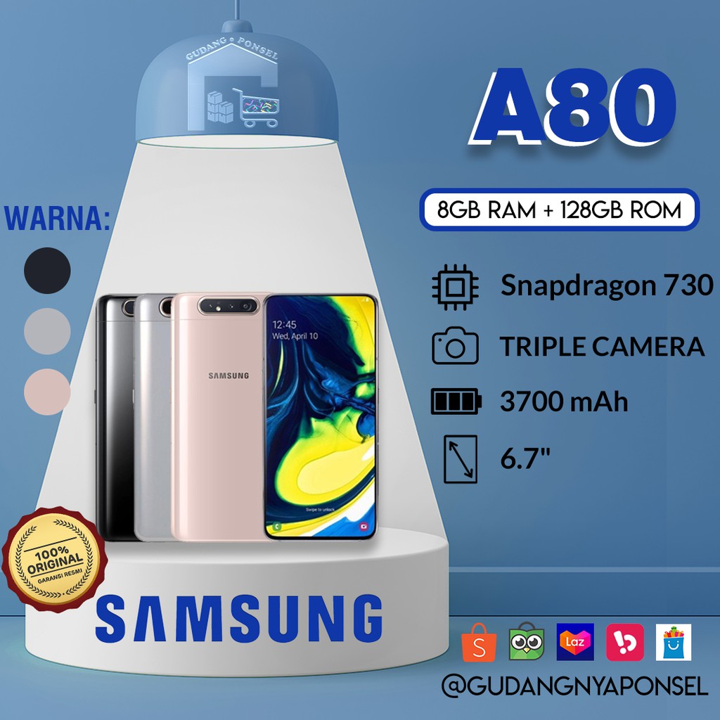 [100% RESMI] SAMSUNG GALAXY A80 — 8GB/128GB
